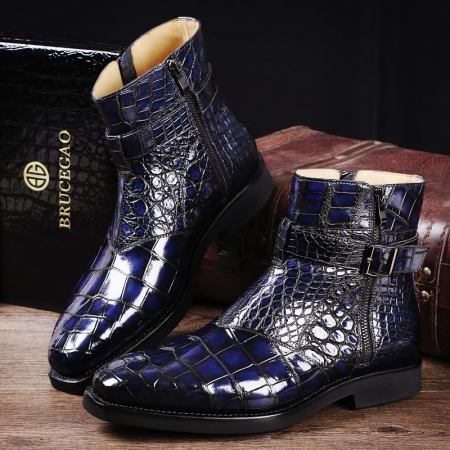 Men’s Handcrafted Genuine Alligator Leather Boots