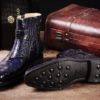 Men’s Handcrafted Genuine Alligator Leather Boots-Details