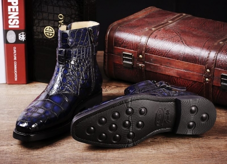 Men’s Handcrafted Genuine Alligator Leather Boots-Details