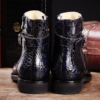 Men’s Handcrafted Genuine Alligator Leather Boots-Heel