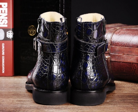 Men’s Handcrafted Genuine Alligator Leather Boots-Heel