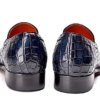 Alligator Leather Tassel Slip-On Loafers Penny Loafers-Heel