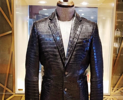 BRUCEGAO's alligator skin jacket