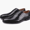 Classic Alligator Leather Wholecut Dress Shoes-1