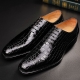 Classic Alligator Leather Wholecut Dress Shoes