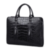 Genuine Alligator Leather Laptop Bag Briefcase Shoulder Bag-Side