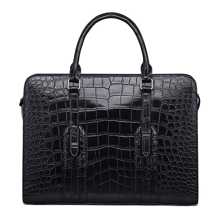 Men&#39;s Sturdy Genuine Alligator Leather Laptop Bag Briefcase Shoulder Bag