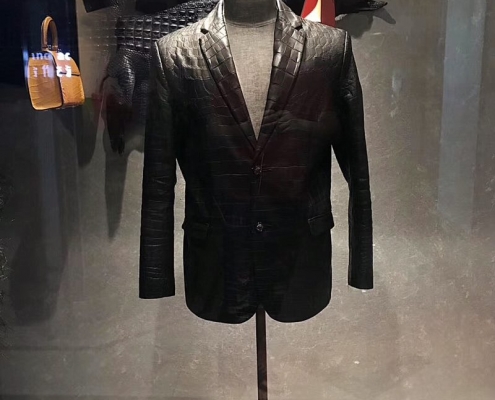 tailored crocodile jacket