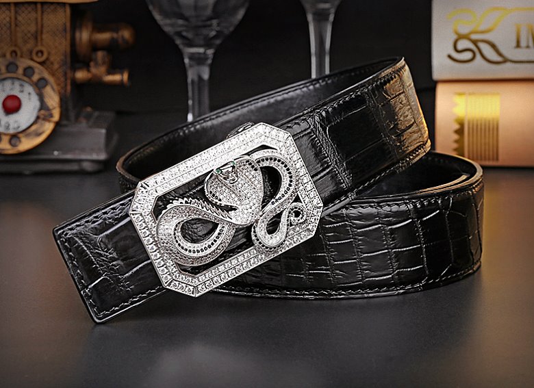 Alligator leather belt