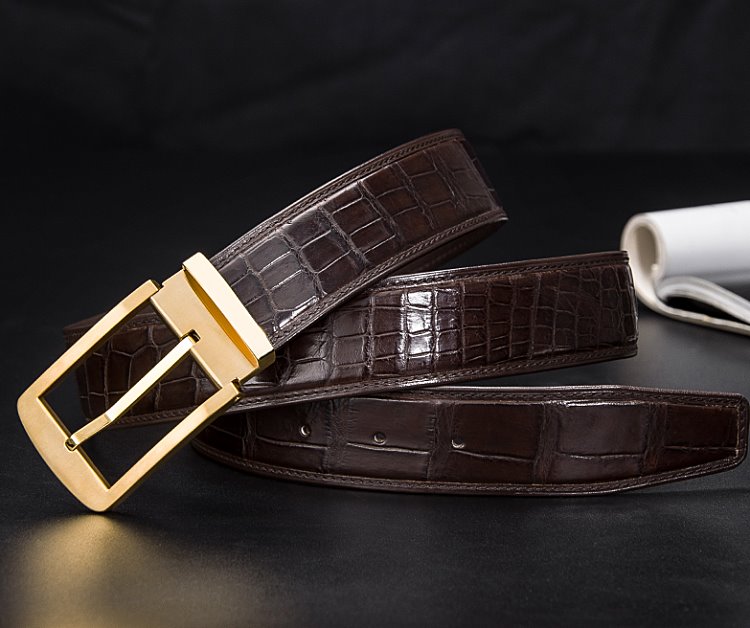 Mens crocodile belts