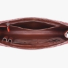 Alligator Portfolio Briefcase Large Capacity Clutch Bag with Hand Strap-Inside