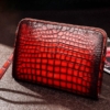 Alligator Portfolio Briefcase Large Capacity Clutch Bag with Hand Strap for Men