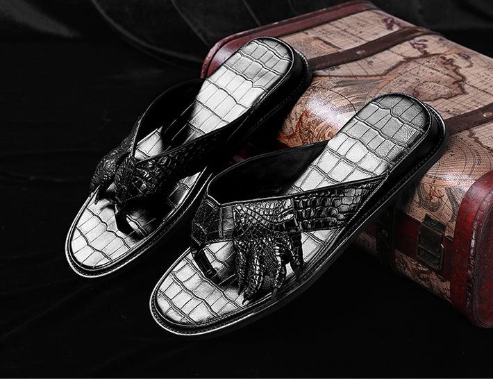 mens crocodile slippers