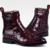 Alligator Leather Boots With Zipper for Men