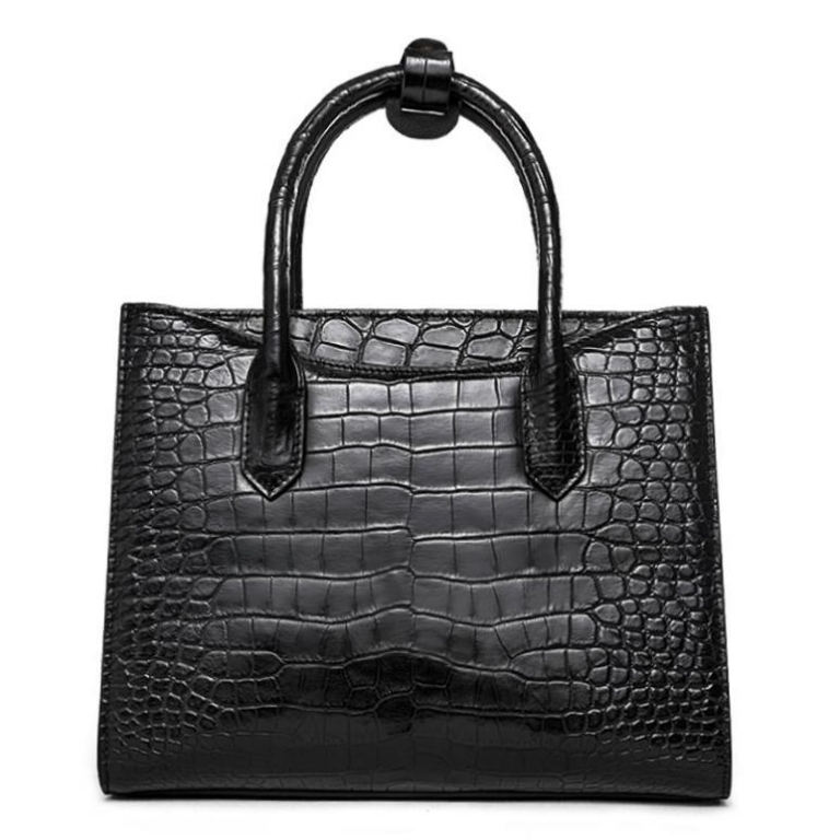 Womens Alligator Zipper Closure Tote Bag Alligator Shoulder Bag