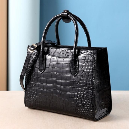 Alligator Zipper Closure Tote Bag Alligator Shoulder Bag for Women