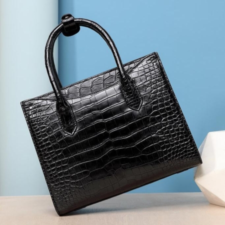 Alligator Zipper Closure Tote Bag Shoulder Bag