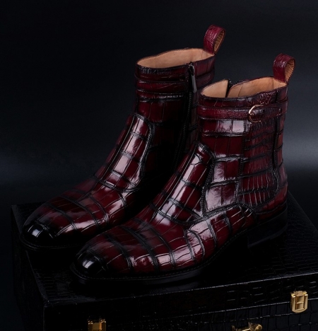 Casual Mens Alligator Leather Boots