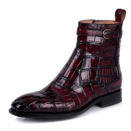 crocodile leather boots