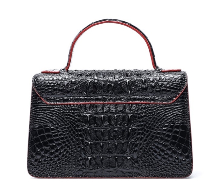 Crocodile Leather Handbag Shoulder Purse Bag-Back