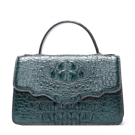 Crocodile Leather Handbag Shoulder Purse Bag-Green