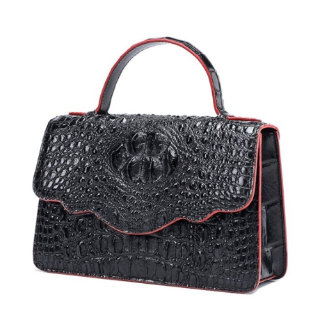 Crocodile Leather Handbag Shoulder Purse Bag-Micro Side