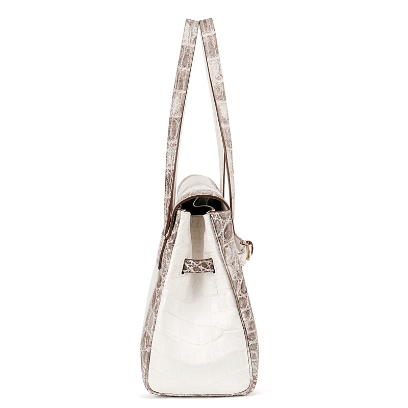 Crocodile Leather Handbags Shoulder Purse Bags for Women - Side