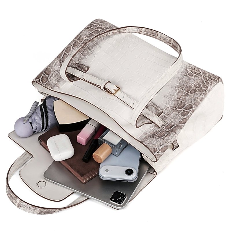 Crocodile Leather Handbags Shoulder Purse Bags for Women - internal
