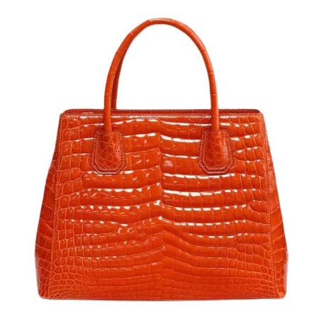 Alligator Leather Handbags Shoulder Tote Top-handle Cross body Bags-Red