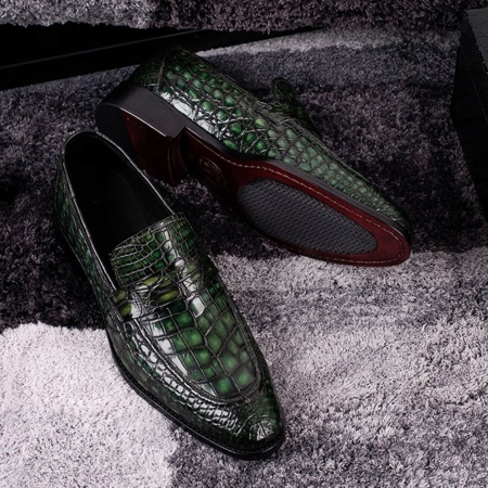 Classic Alligator Penny Loafer Business Shoes for Men