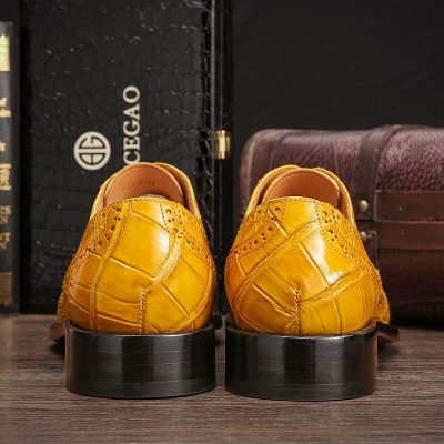 Goodyear welted alligator Oxford shoes