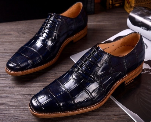 BRUCEGAO alligator leather shoes