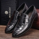 Handcrafted Genuine Alligator Leather Penny Slip-On Leather Lined Loafer-Black