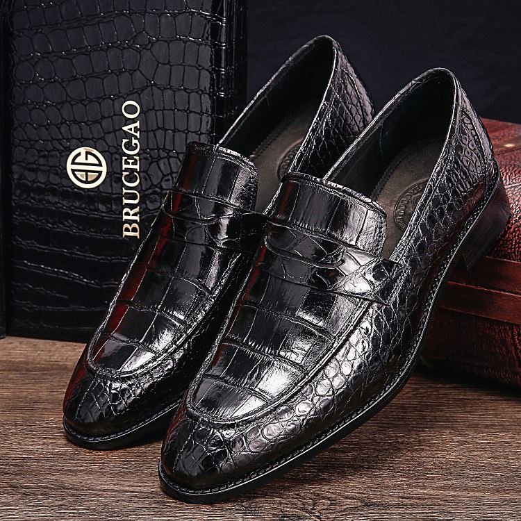 Men's Slip-On Alligator Leather Loafers