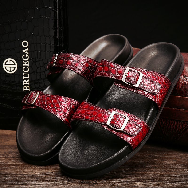Amazon.com | HUOHULI Men's Sandals Comfort Leather Sandals for Men Outdoor  Anti-skidding Casual Sandals Grey 42 | Sandals