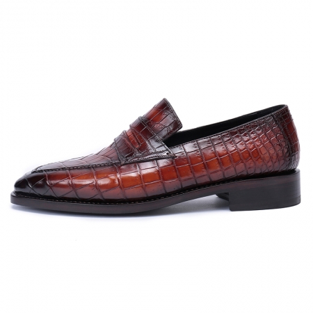 Alligator Leather Loafers Dress Shoes for Men-Side