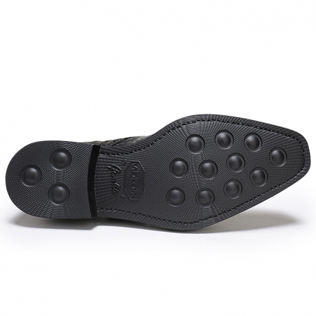Alligator Monk Strap Slip-On Loafer Formal Business Dress Shoes-Sole