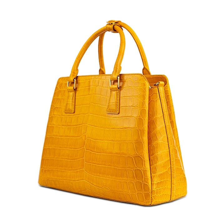 Girl Accented Alligator Patterned Tote / Crossbody Bag main image 1
