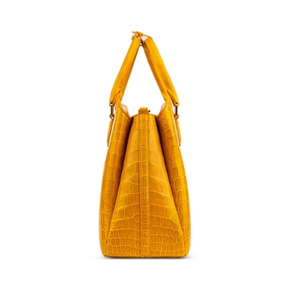 Girl Accented Alligator Patterned Tote / Crossbody Bag