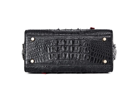 Ladies Crocodile Tote Bag Shoulder Bag-Bottom