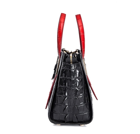 Ladies Crocodile Tote Bag Shoulder Bag-Side