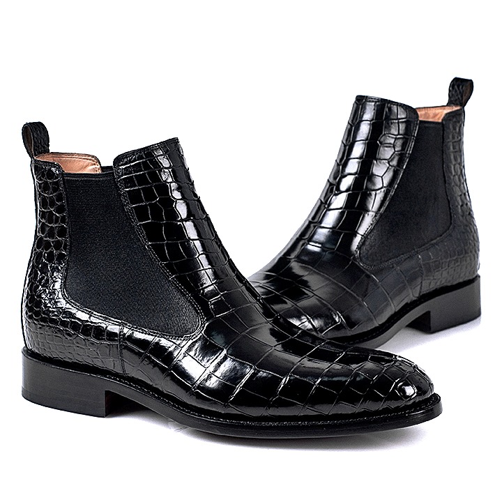 crocodile chelsea boots