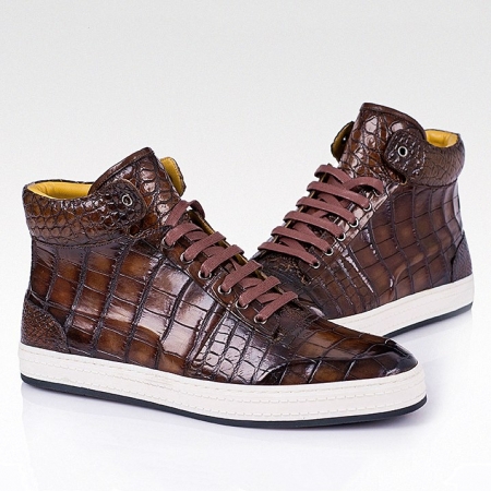 Alligator Leather Chukka Sneaker Boot for Men