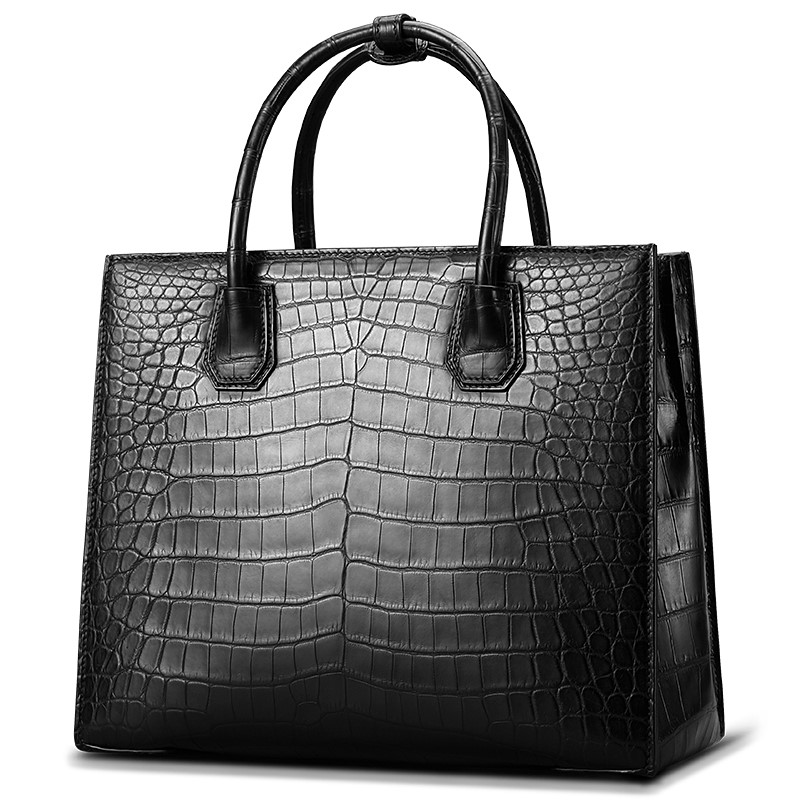 Classic Alligator Leather Tote Handbag Shoulder Bag for Women