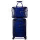 Genuine Alligator Leather 2-piece Spinner Luggage Set-Blue