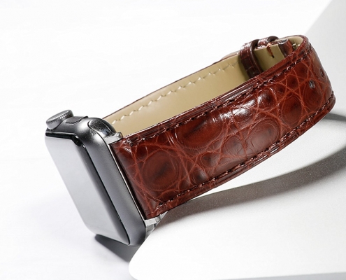 designer alligator apple watch band