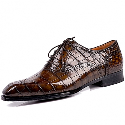 crocodile skin dress shoes