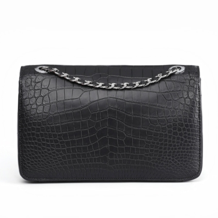 Alligator Flap Bags Chain Clutch Purses Crossbody Shoulder Bags-Back