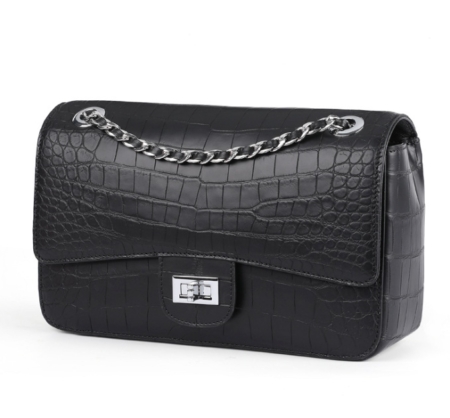 Alligator Flap Bags Chain Clutch Purses Crossbody Shoulder Bags-Micro side