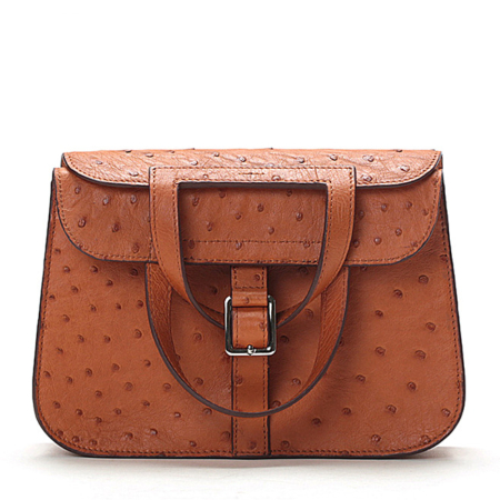 Designer Ostrich Skin Handbag Shoulder Bag for Women